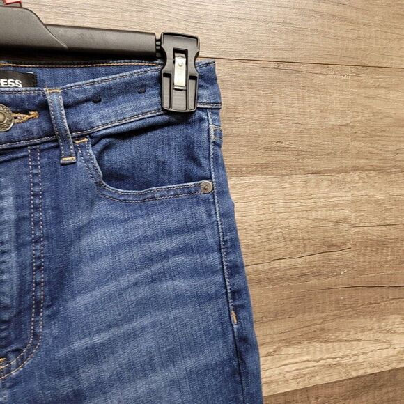 Express Straight Super High Rise Ankle Jeans Blue‎ Medium Wash Womens 2 - Picture 7 of 16